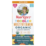 MaryRuth's, органические мультивитамины для малышей, с железом, для детей 1–3 лет, со вкусом апельсина и ванили, 60 мл (2 жидк. унции)