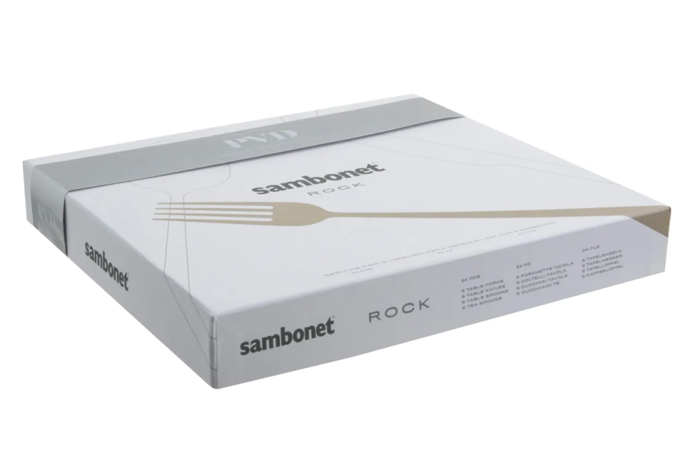 Sambonet Набор столовых приборов Rock Pvd 24 предмета (6 персон) медь EAN 8014808350856