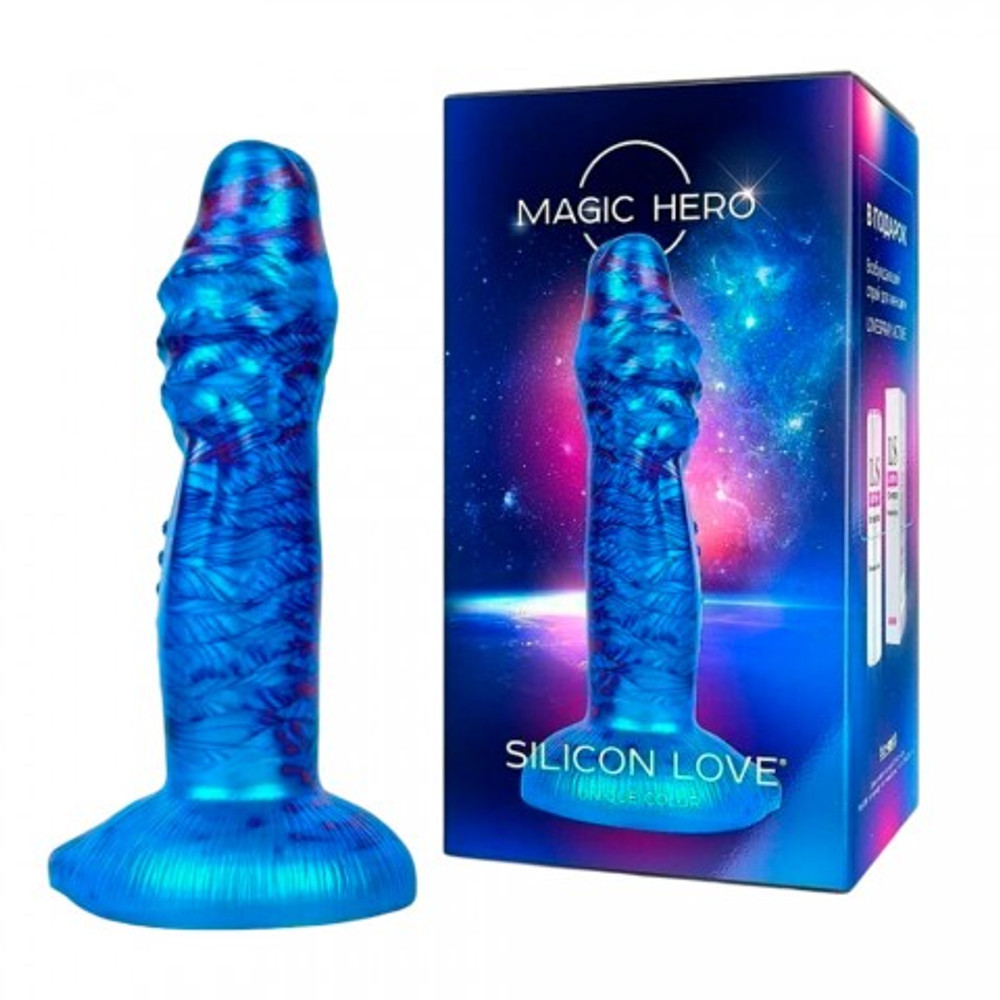Фаллоимитатор Magic hero, голубой, 22,5*5,4 см