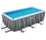 Бассейн каркасный Power Steel прямоугольный 412*201*122 см + 2 аксессуара Bestway (56722)
