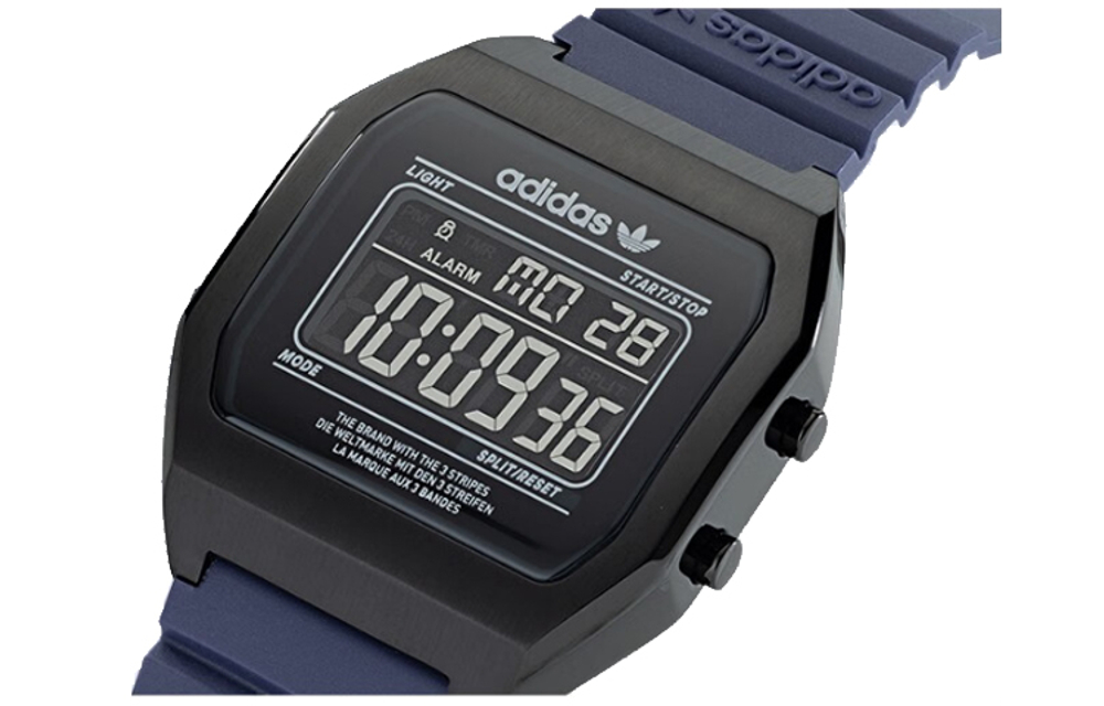 Adidas Originals STREET Wrist Watch Electronic Movement Resin Strap Black Dial Women"s Watch 50m Water Resistant