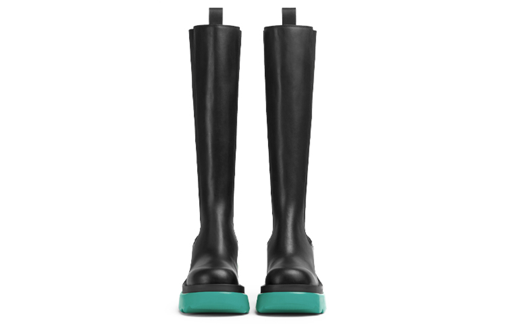 Bottega Veneta Leather Heel Boot Black Water Women"s