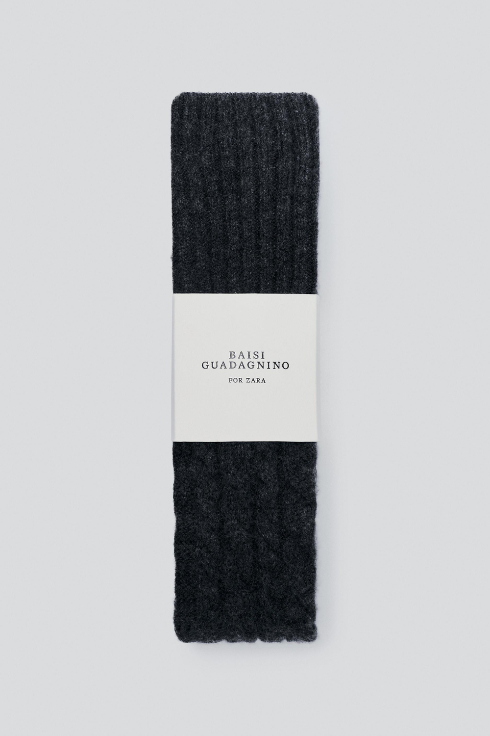 ZARA X BAISI GUADAGNINO ШЕРСТЯНЫЕ НОСКИ, ТЕМНО-СЕРЫЙ