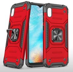 Противоударный чехол для Samsung Galaxy A10 (A105) красный с пластиной для магнитного автодержателя и кольцом подставкой / Чехол для Самсунг Галакси А10 Противоударный чехол для Samsung Galaxy A10 (A105) красный с пластиной для магнитного автодержателя и кольцом подставкой / Чехол для Самсунг Галакси А10