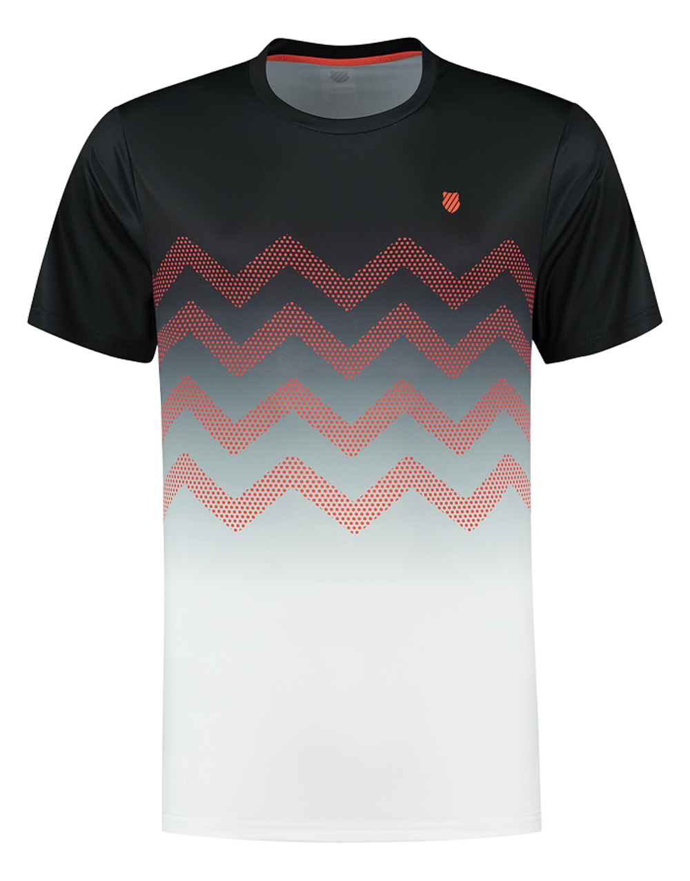Мужская теннисная футболка K-Swiss Tac Hypercourt Print Crew 2 - jet black/white
