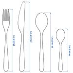 Набор столовых приборов на 6 персон IKEA TILLAGD (ТИЛЛАГД), Черный, Нержавеющая сталь, 24 шт