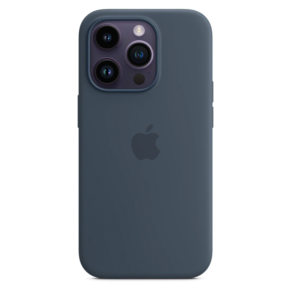 Силиконовый чехол с поддержкой MagSafe Apple Silicone Case для iPhone 14 Pro, Storm Blue (Штормовое небо)
