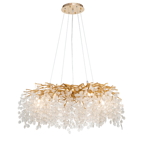 Люстра FTB006R-100 brass/clear