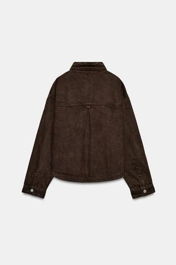 ZARA ДЖИНСОВАЯ КУРТКА Z1975, КОРИЧНЕВЫЙ