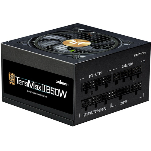 Блок питания Zalman 850W TeraMax II, модульный, 16 pin PCIe 5.1, 80 PLUS Gold, Cybernetics Platinum (ZM850-TMX2)