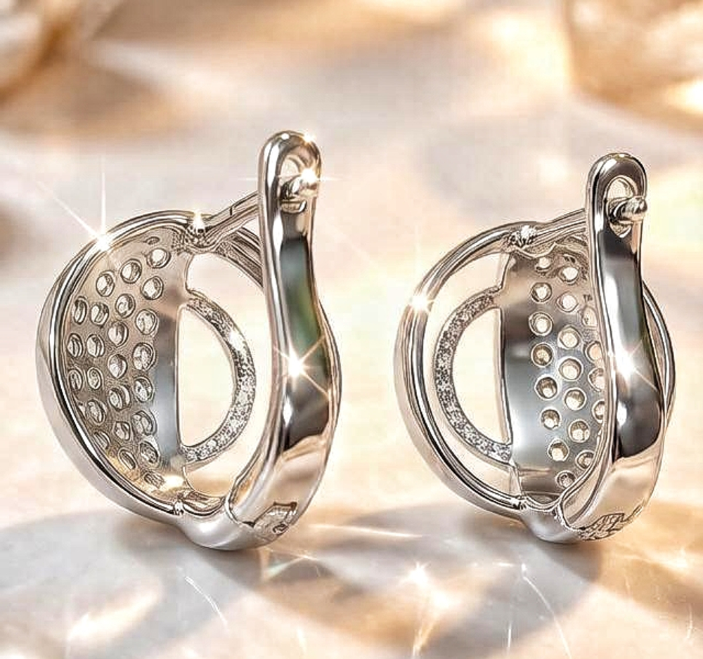 Ювелирные серьги из серебра 925 пробы