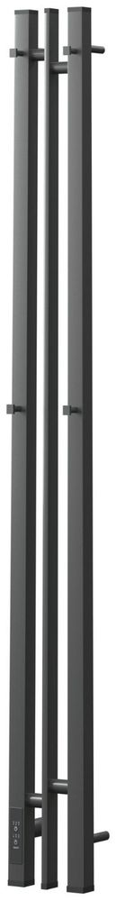 Полотенцесушитель электрический Point Фрея PN20712GB П2 100x1200 диммер слева, графит блеск
