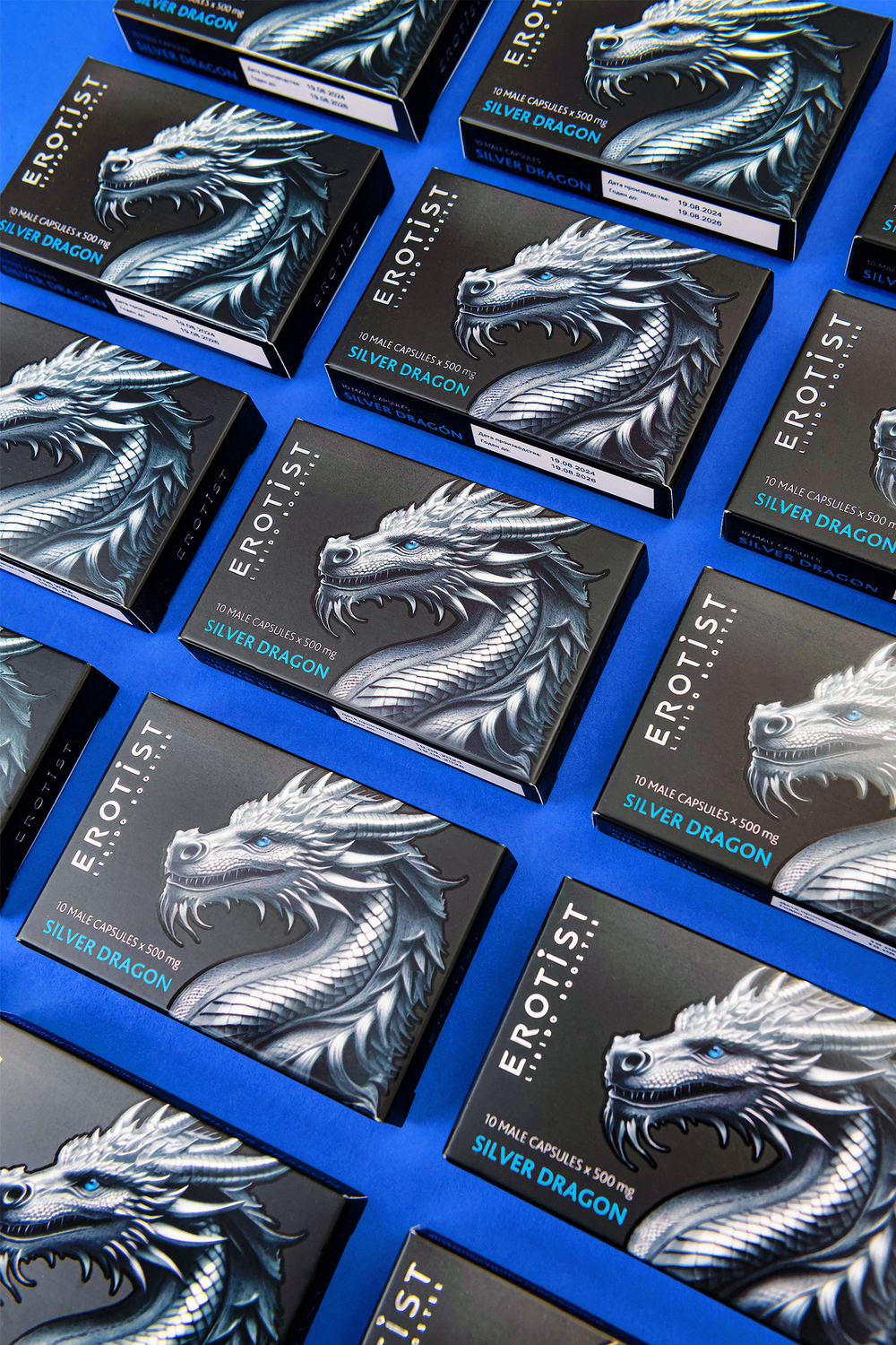 Капсулы Erotist Silver Dragon для усиления эрекции 10 капсул