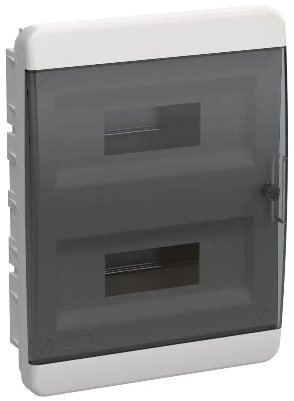 Корпус пластиковый ЩРВ-П-24 IP41 черная прозрачная дверь TEKFOR IEK