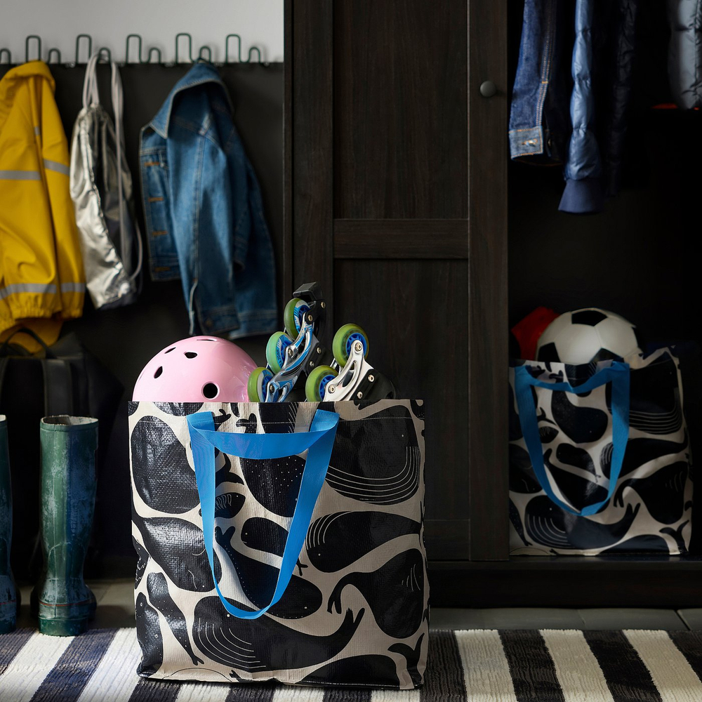 IKEA ROMELSÖN  (ИКЕА РОМЕЛСЁН)  -  Сумка средняя - рисунок кит 45x18x45 см 36 л