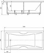 Акриловая ванна Aquatek Феникс 180x85 FEN180-0000069 без гидромассажа с фронтальной панелью с каркасом (разборный) со слив-переливом (слева)