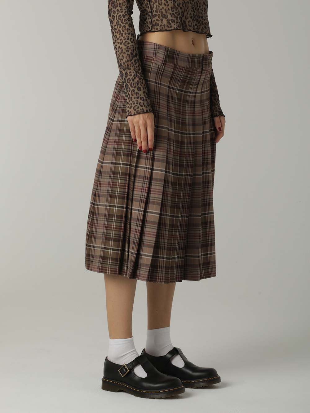 Юбка Nenna Pleated Tartan Midi