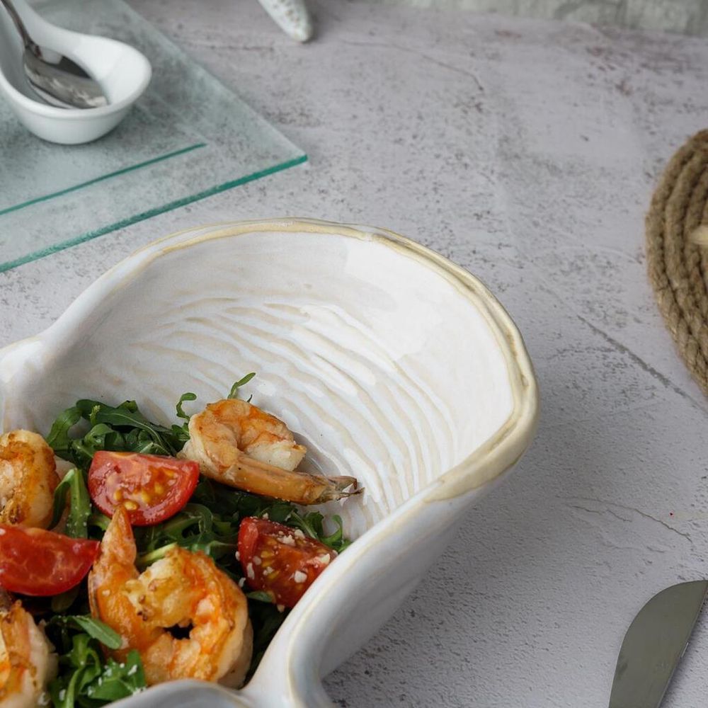 Салатник 325 мл 24,5*16 см h7 см емкость для закусок Gray Shell Frutti di Mare P.L. [1]