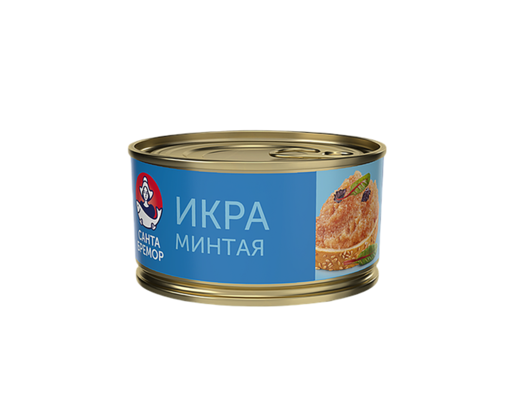 Икра СантБр Минтая Деликатесная люкс ж\б 130гр, шт