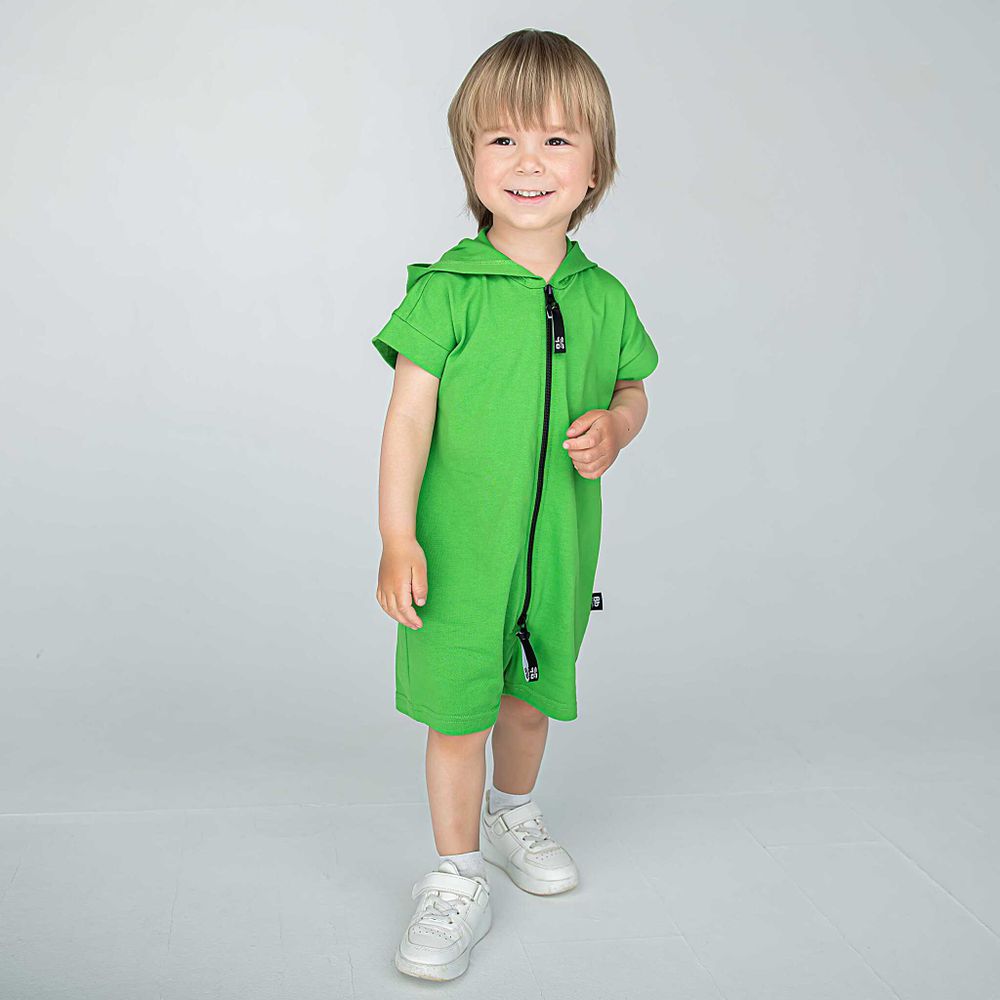 Ромпер на молнии "Bb team green"
