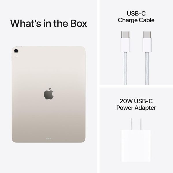 Планшет Apple iPad Air 13 (M4, 2026) 128 ГБ Wi-Fi Сияющая звезда | Starlight
