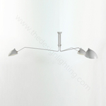 Ceiling design lamp Three Arms by Serge Mouille (White)