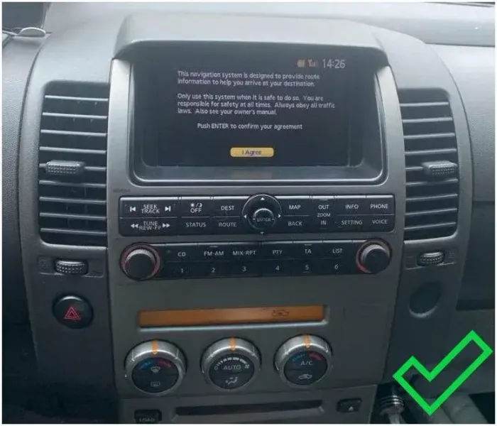 Магнитола для Nissan Pathfinder R51 2004-2010 (штатная нави, большая рамка) - FarCar монитор 12.3" 2K QLED на Android 14, Быстрая, CarPlay, 4G SIM-слот