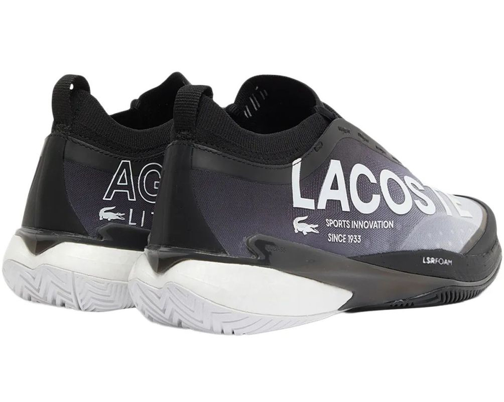 Мужские кроссовки теннисные Lacoste AG-LT25 Lite - black/white