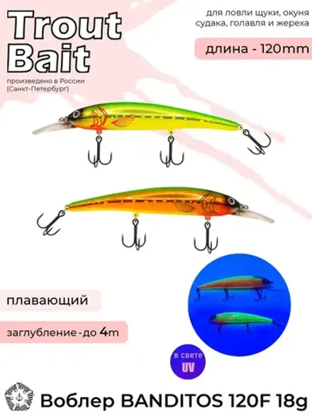 Воблер Trout Bait Bandit 120 F (до 8 м) 21 гр.023