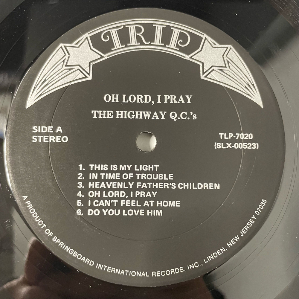 Винтажная виниловая пластинка LP The Highway QC Oh Lord I Pray (США 1962) Госпел