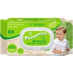Cалфетки влажные PAMPERINO Eco biologico детские с пластиковым клапаном 64шт