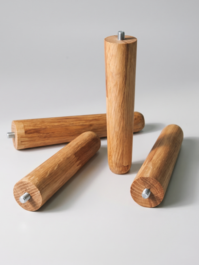 Ножки для мебели Эдгар 3,5×3,5×15, массив дуба, 4 шт., натуральный