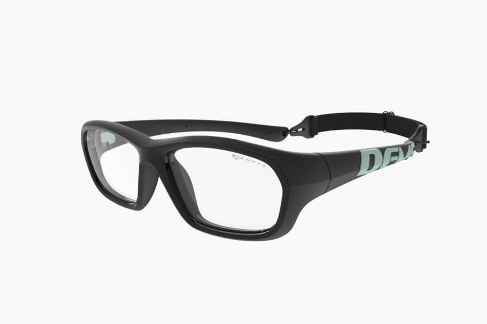 Спортивные очки с диоптриями Demetz Softness R / Black Light Mint / для подростков старше 10 лет