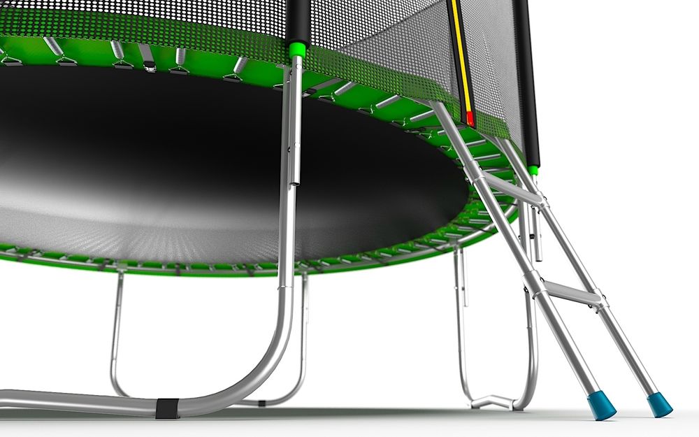 EVO JUMP External 10ft (Green) Батут с внешней сеткой и лестницей, диаметр 10ft (зеленый)