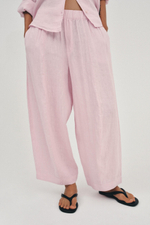 БРЮКИ БАРРЕЛ ИЗ 100% ЛЬНА — ZW COLLECTION — ZARA