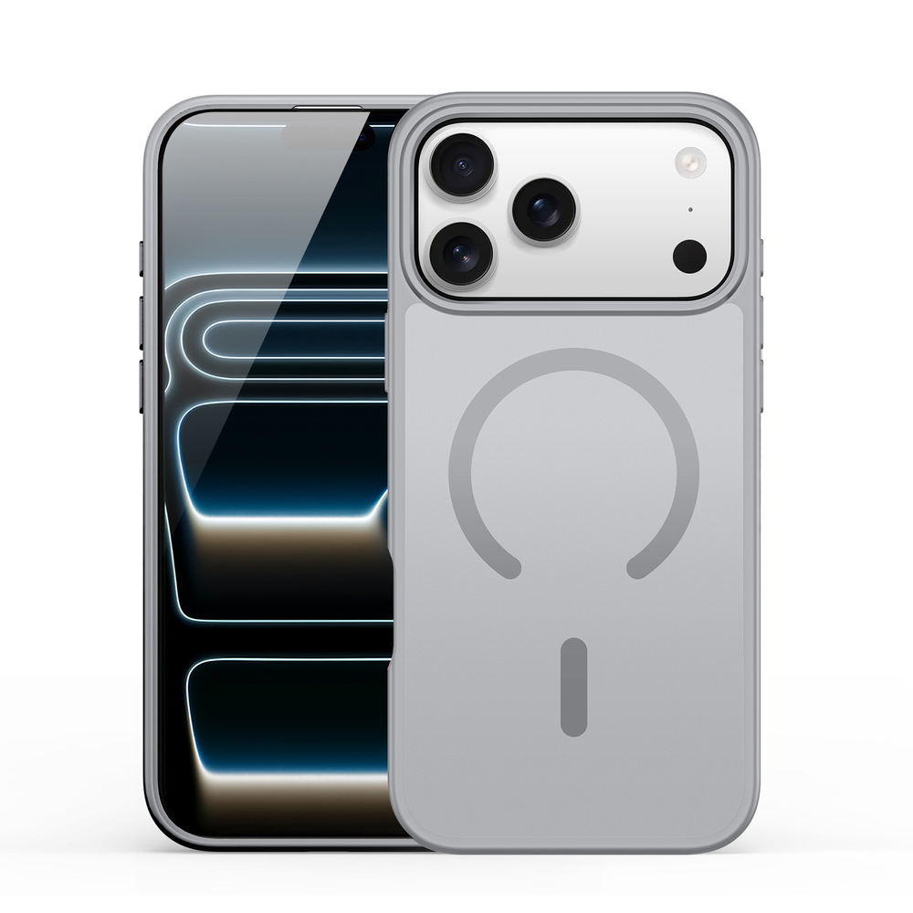 Матовый чехол серого цвета с MagSafe для iPhone 17 Pro Max, серия Yind Series (Open Ring Version) от Dux Ducis