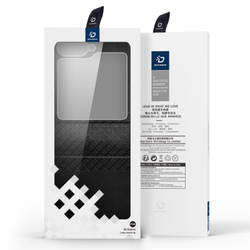Чехол из кожи черного цвета от Dux Ducis для Samsung Flip 6, Flip 7 FE (W25), серия Bril Series Case