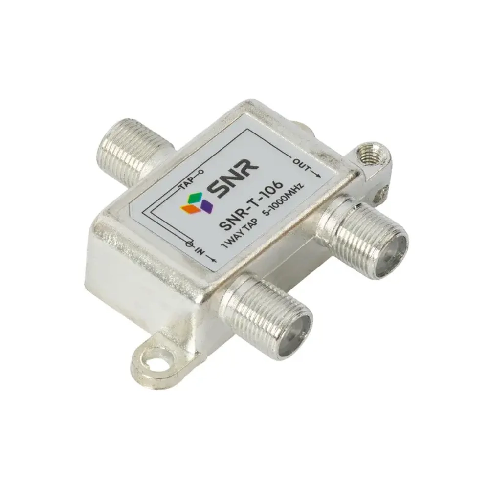 Ответвитель абонентский SNR-T-106 на 1 отвод, вносимое затухание IN-TAP 6dB.