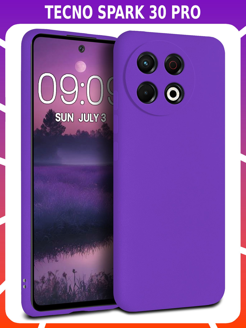 Мягкий Soft Touch чехол из силикона для TECNO SPARK 30 PRO с бархатной подкладкой