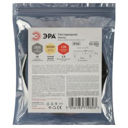 Светодиодная лента ЭРА LS2835-60LED-IP65-WW-eco-5m теплый белый 1 год | Светодиодные ленты 12В 1 год