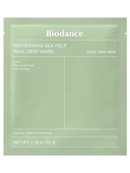 Biodance Освежающая гидрогелевая маска с морскими водорослями Refreshing Sea Kelp Real Deep Mask 34 гр