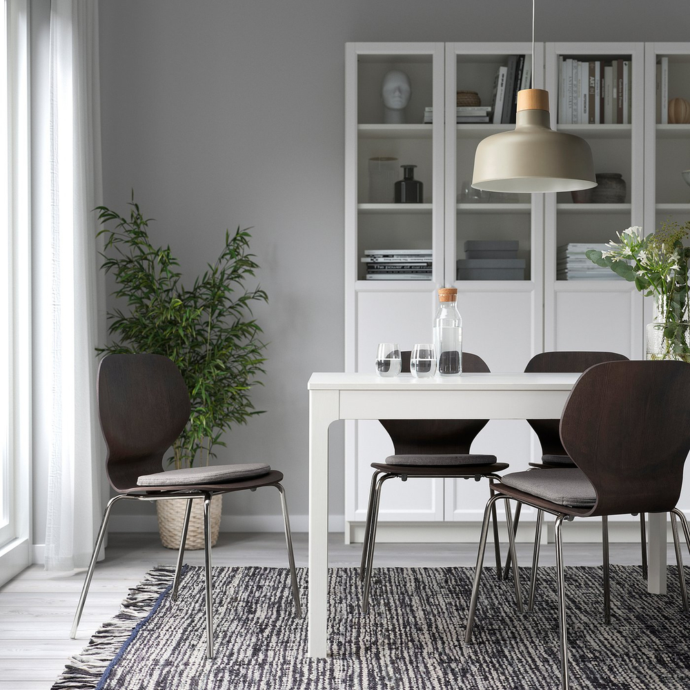 IKEA ÄLVGRÄSMAL  (ИКЕА ЭЛВГРЭСМАЛ)  -  Подушка на стул - серая 32,6/31,3х33х3 см