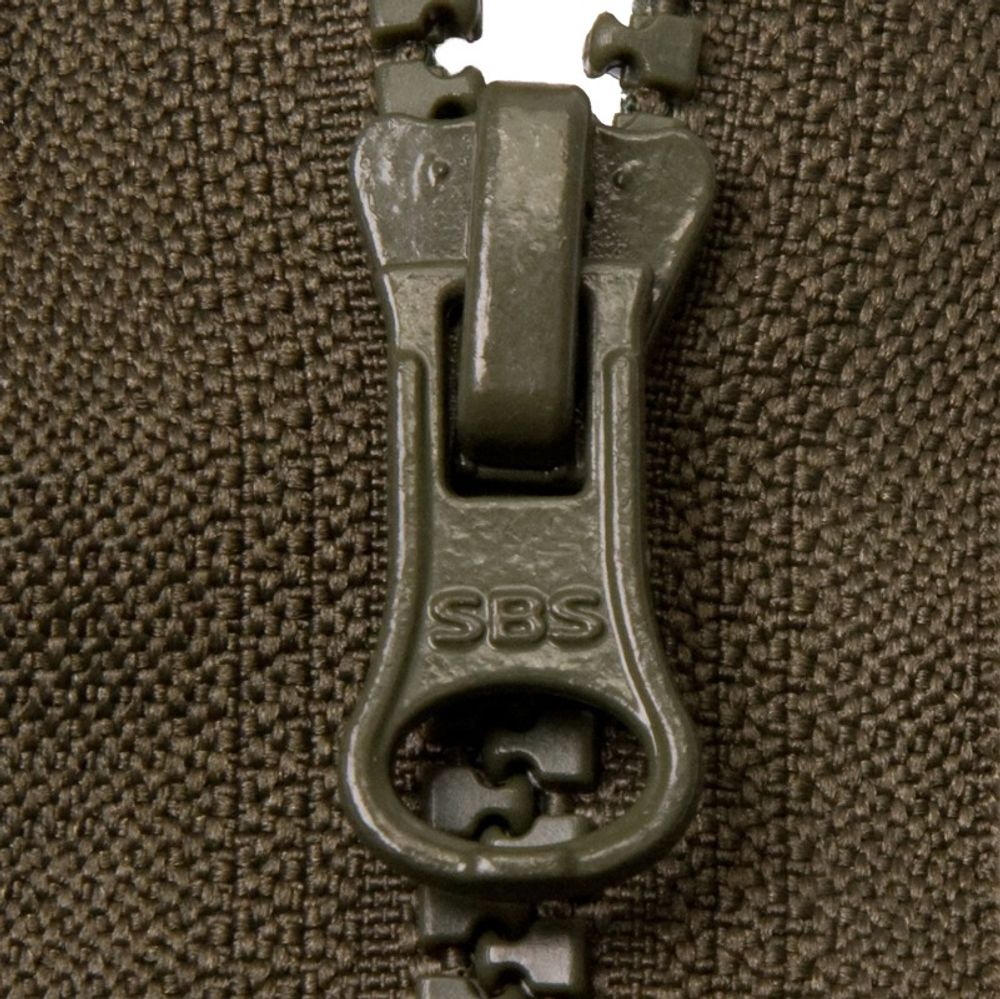 Молния трактор SBS Т5 (5 мм) 1 зам., разъем., 50 см, S-080 хаки, уп. 50 шт