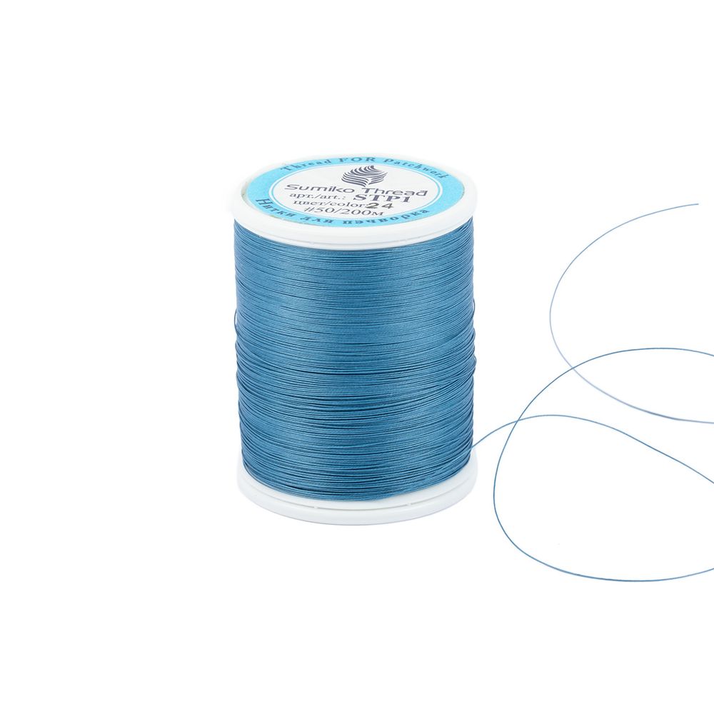 Нитки для пэчворка SumikoThread 200 м, (219 ярд), 24 т.голубой