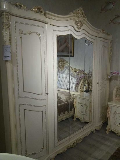 Шкаф  ДЖОКОНДА 5-ти ств.  крем глянец