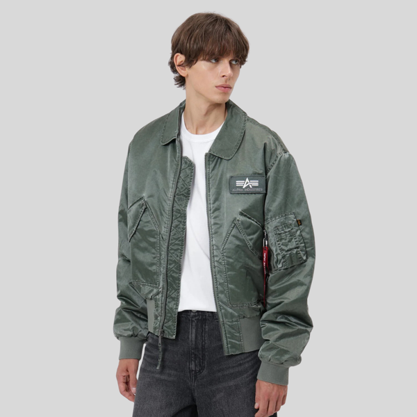 Куртка Alpha Industries CWU 45/P Battlewash Flight Jacket Deep Forest (Тёмно-зелёный)