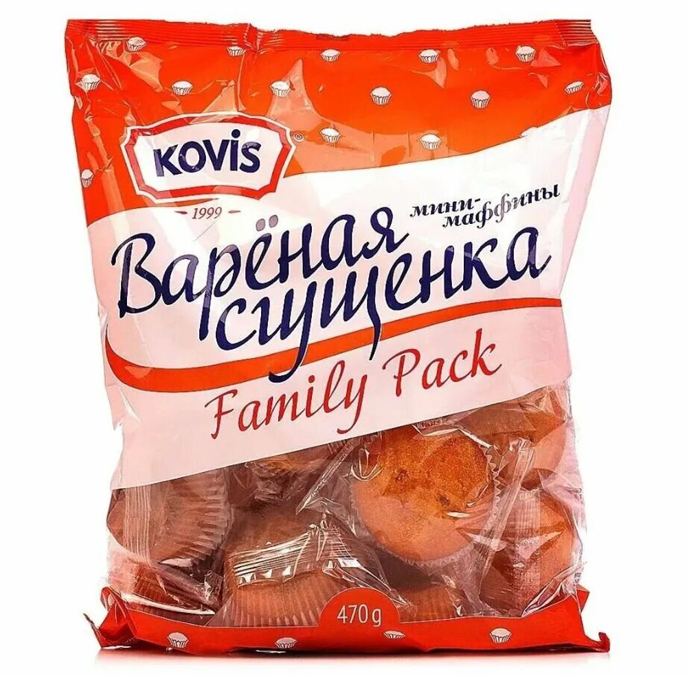 Мини Маффины "Ковис" варёная сгущенка 470г