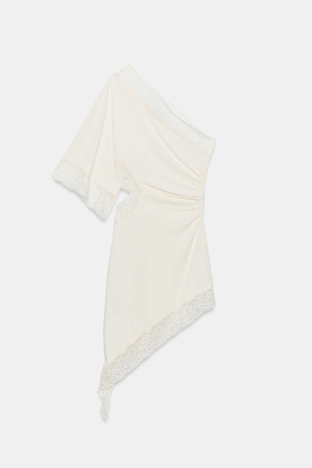 АСИММЕТРИЧНОЕ КРУЖЕВНОЕ ПЛАТЬЕ — ZARA