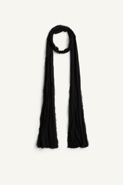 ZARA ШАРФ С ЭФФЕКТОМ ПОМЯТОСТИ, ЧЕРНЫЙ