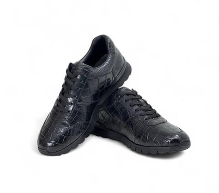 Кроссовки Kiton из кожи крокодила